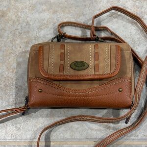 b.o.c. Tan and Brown Crossbody Bag new without tags